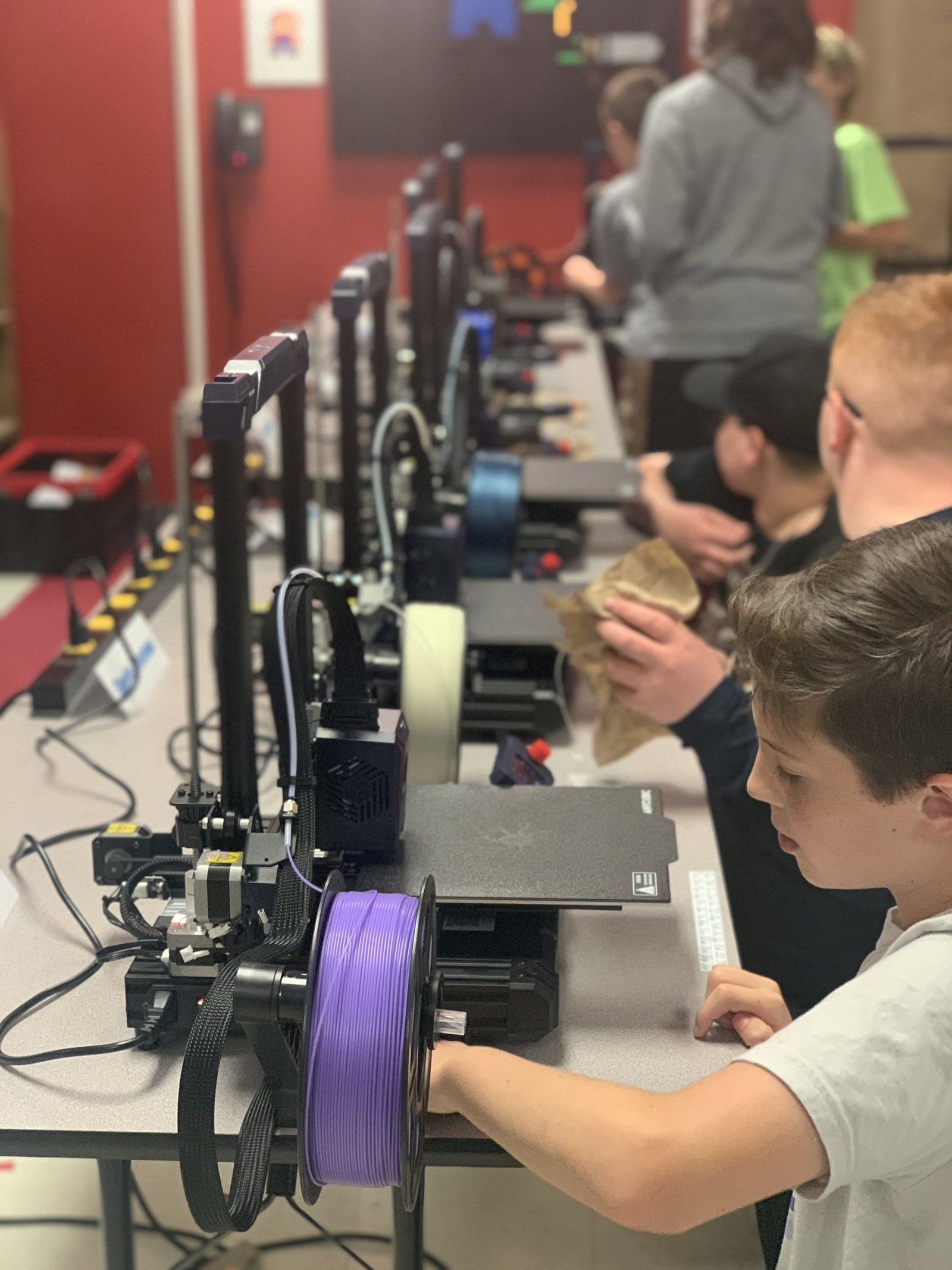 Loading filament onto a 3D printer